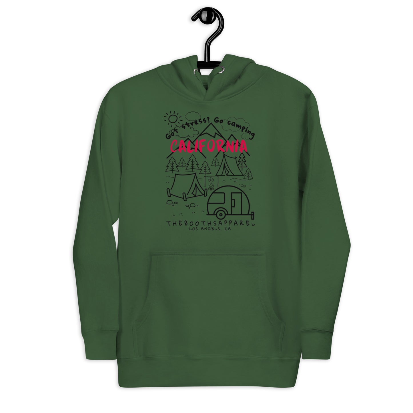 California Got Stress Black Unisex Hoodie