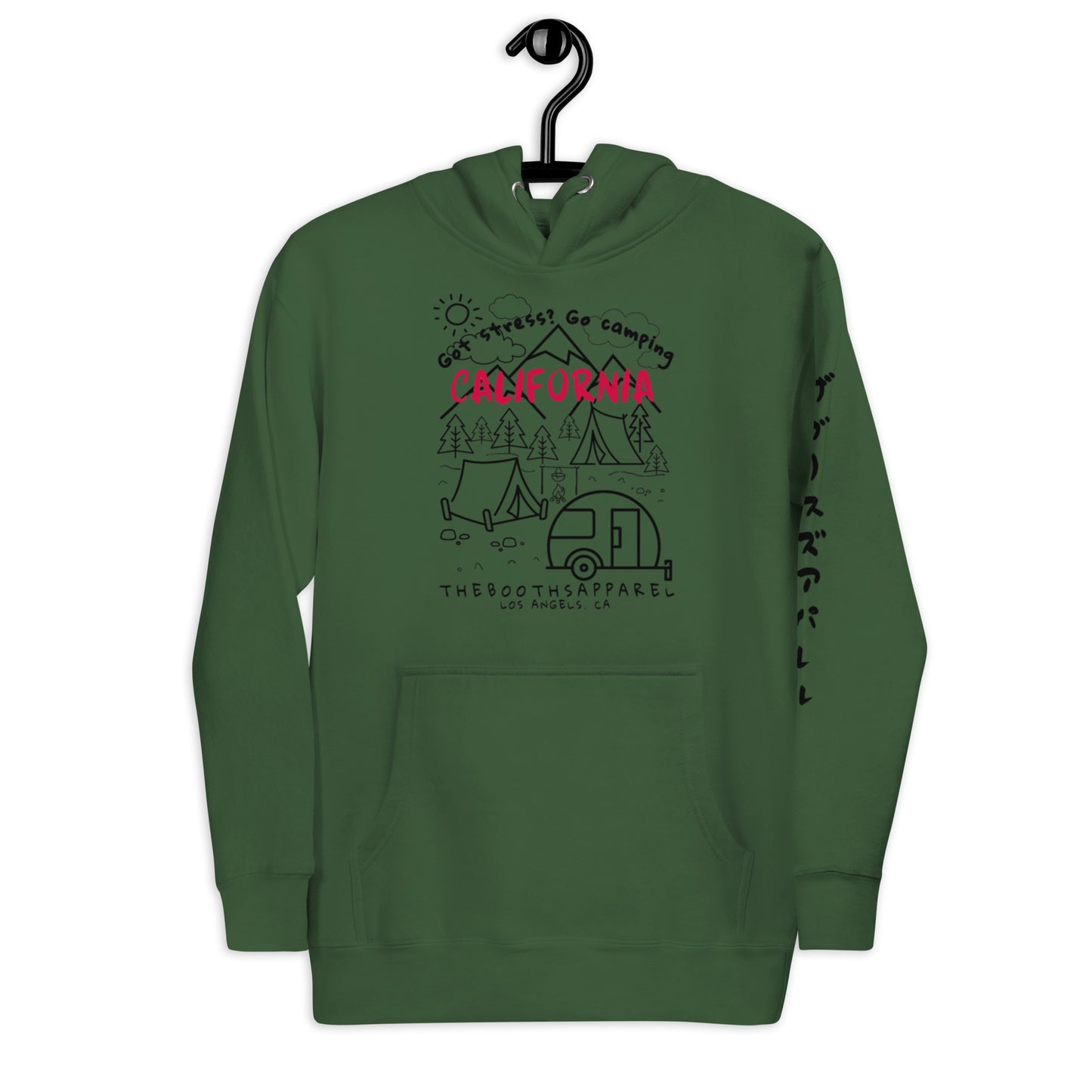 California Got Stress ? Got Stress Black sleeve Unisex Hoodie