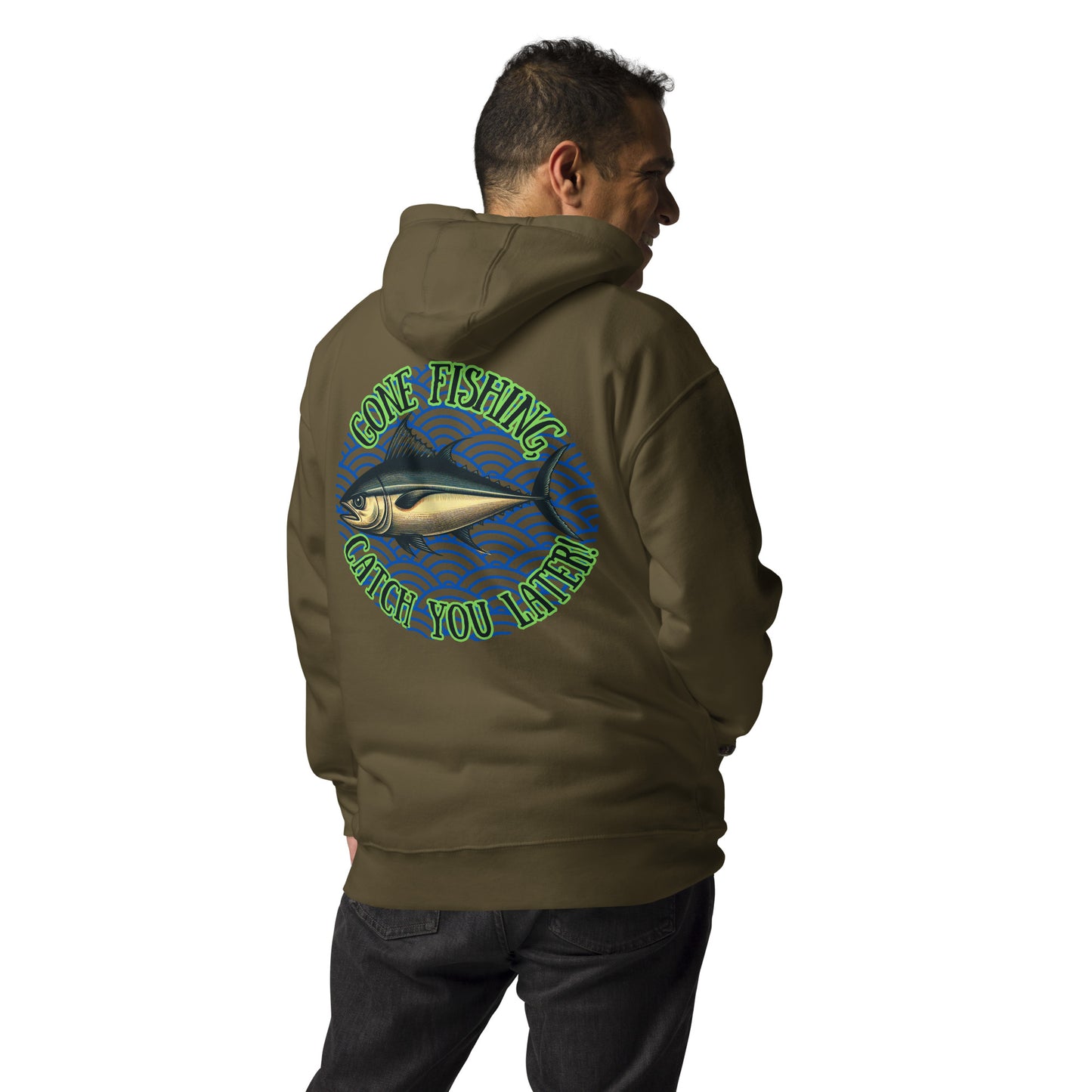 Fishing, Fishing Dad, Gone Fishing, Tuna Fishing, fishing lure, kawaii, father's day gift, Best Gift For Dad, 100% cotton, Unisex Hoodie