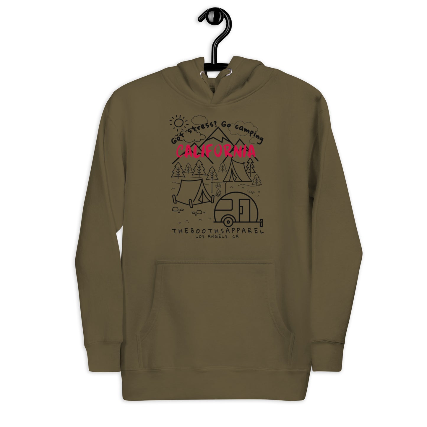 California Got Stress Black Unisex Hoodie