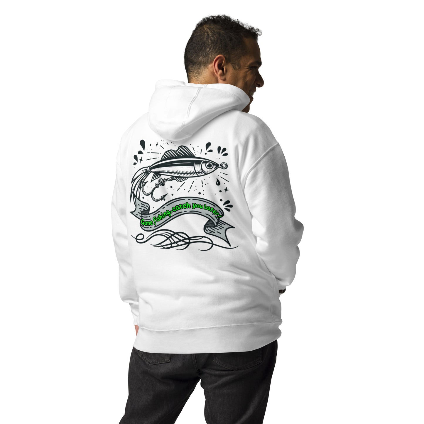 Fishing Dad, Cool, Kawaii, Unisex Hoodie