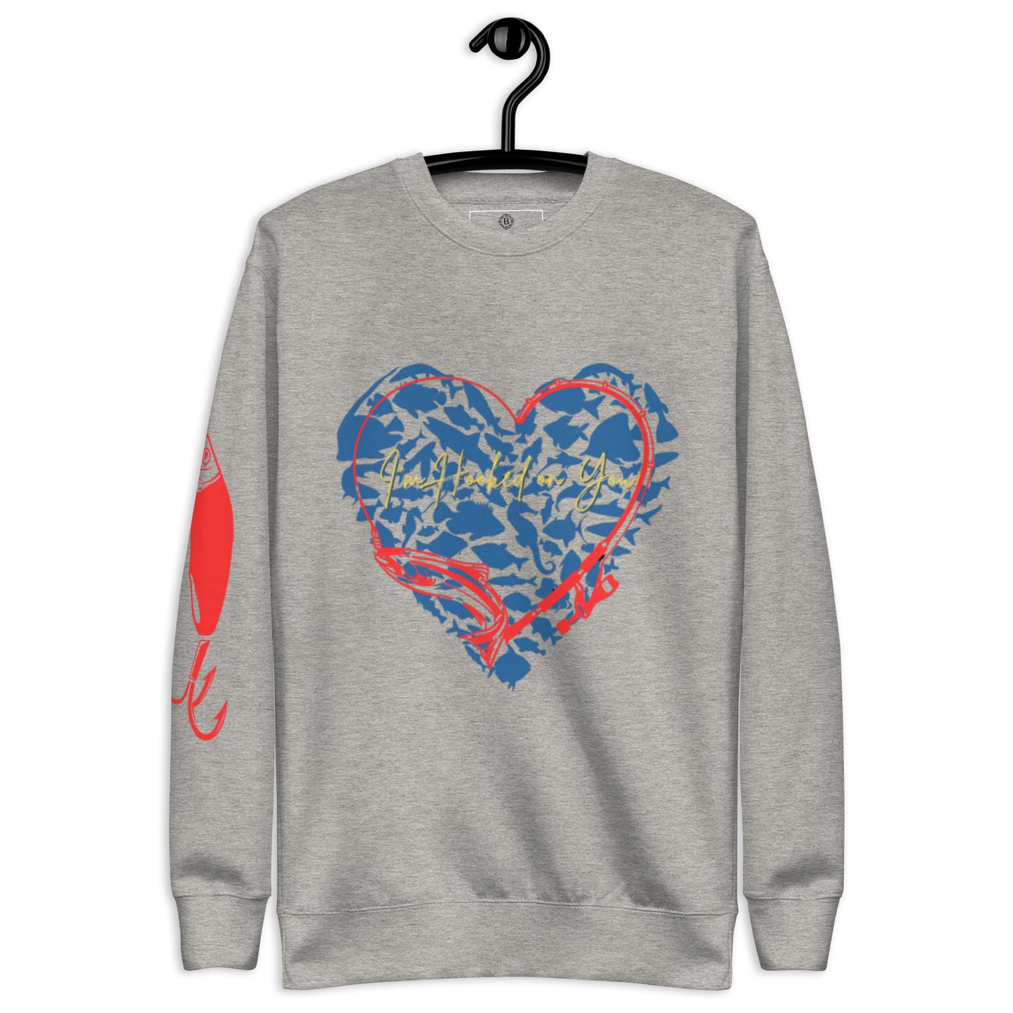 Heart Fishing Unisex Premium Sweatshirt