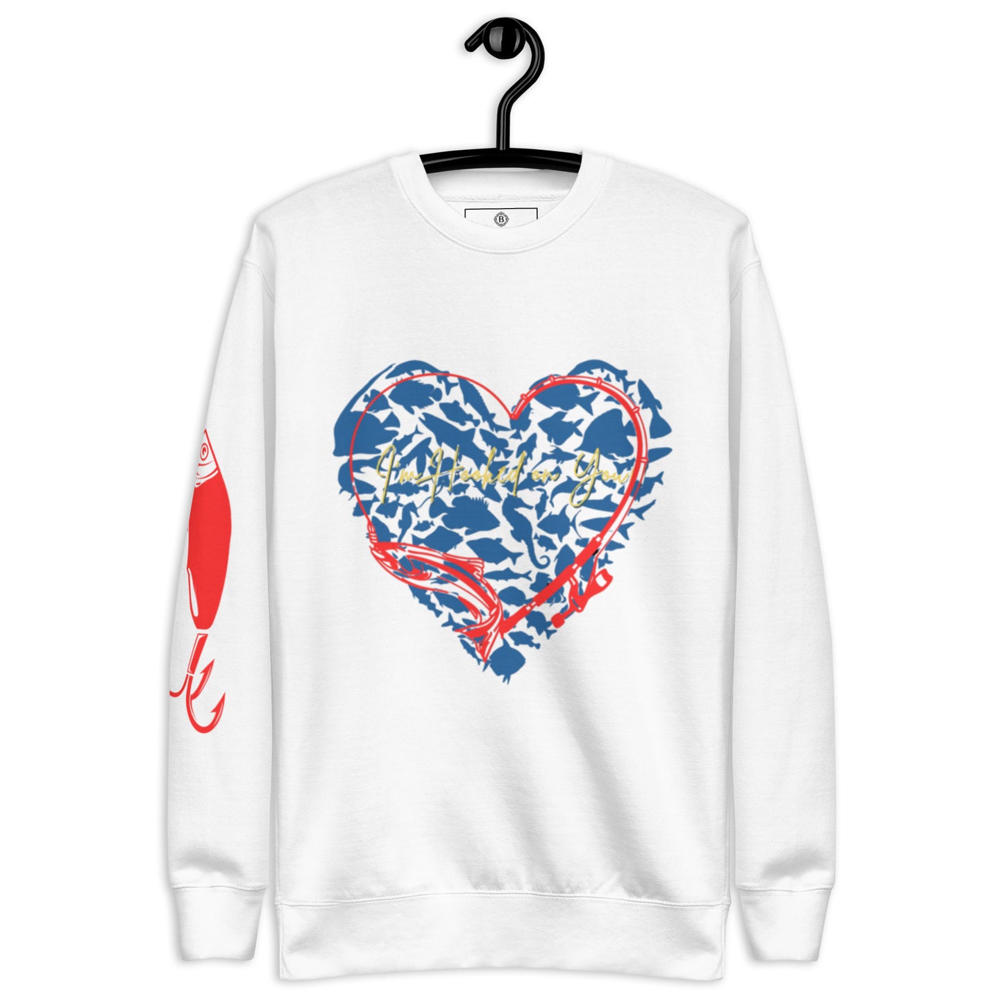Heart Fishing Unisex Premium Sweatshirt