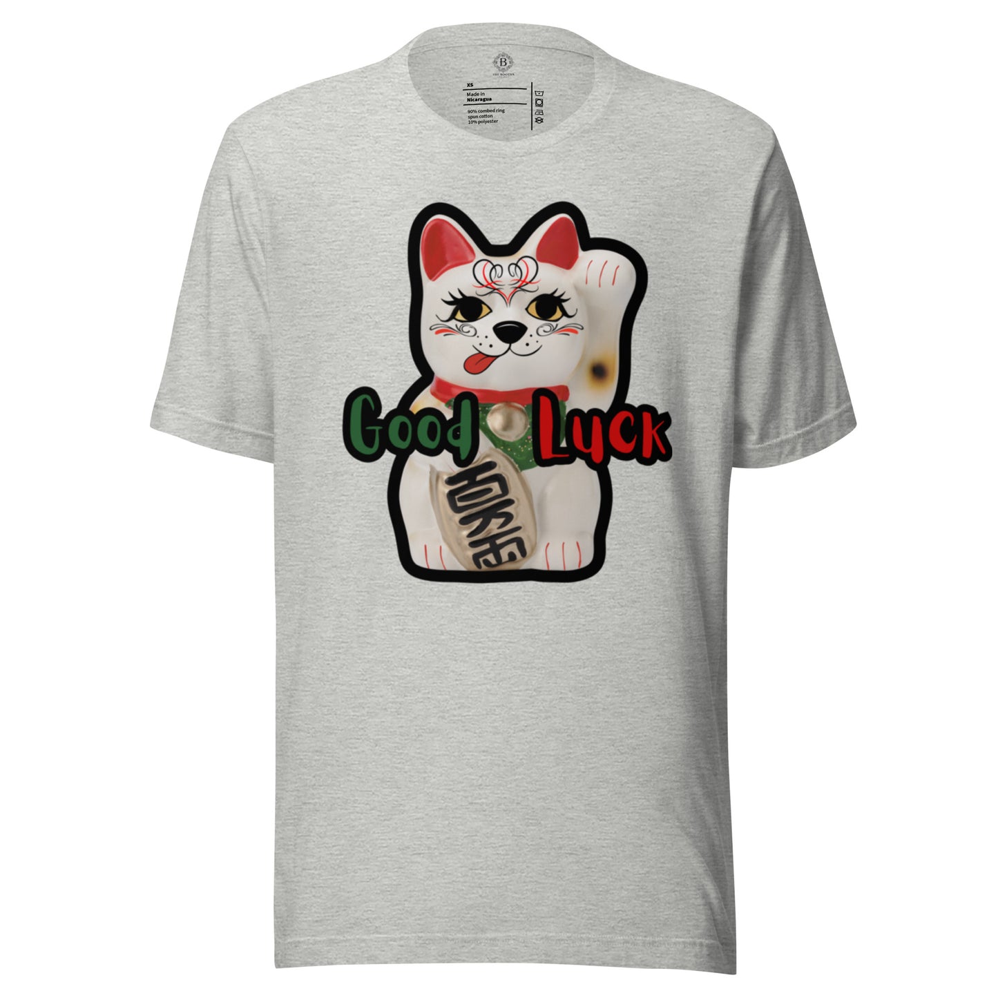 Good Luck Cat PinStriping Unisex t-shirt
