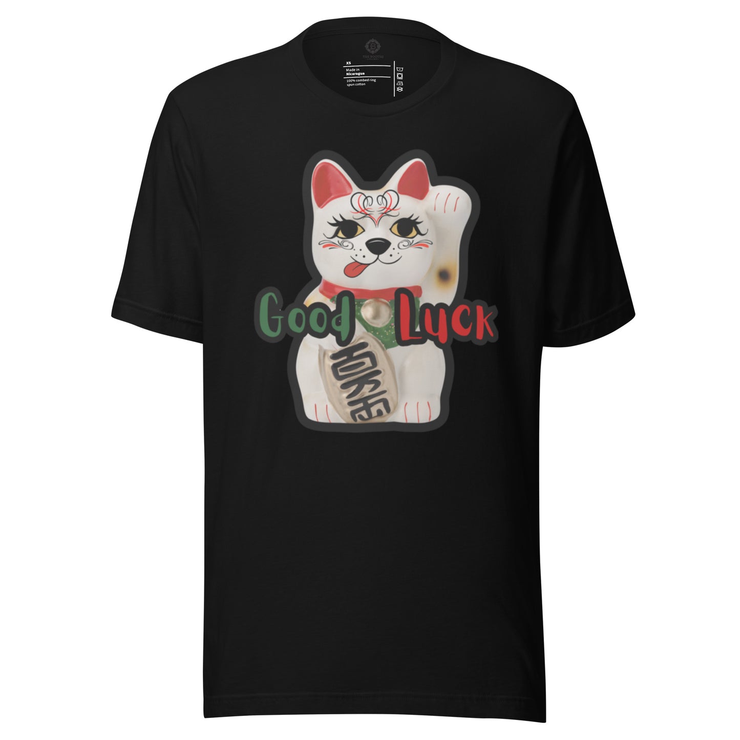 Good Luck Cat PinStriping Unisex t-shirt