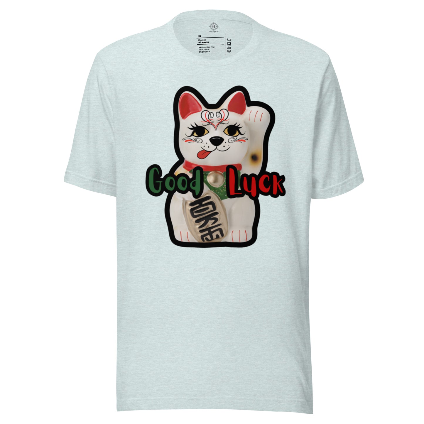 Good Luck Cat PinStriping Unisex t-shirt
