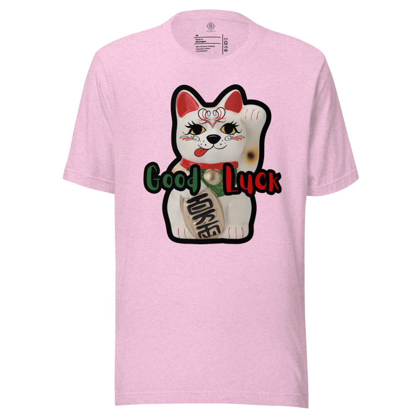 Good Luck Cat PinStriping Unisex t-shirt
