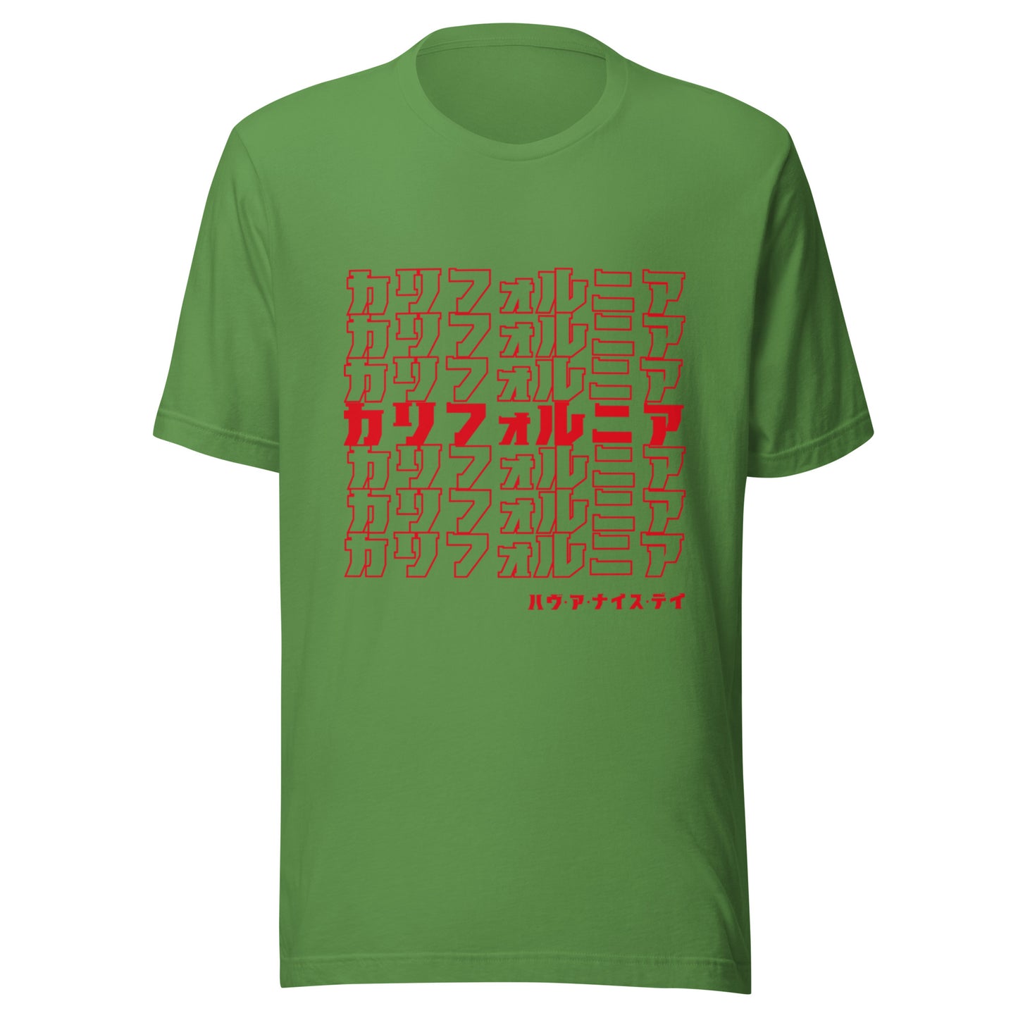 California, Japanese, Katakana, Nihongo, Have a good day Unisex t-shirt