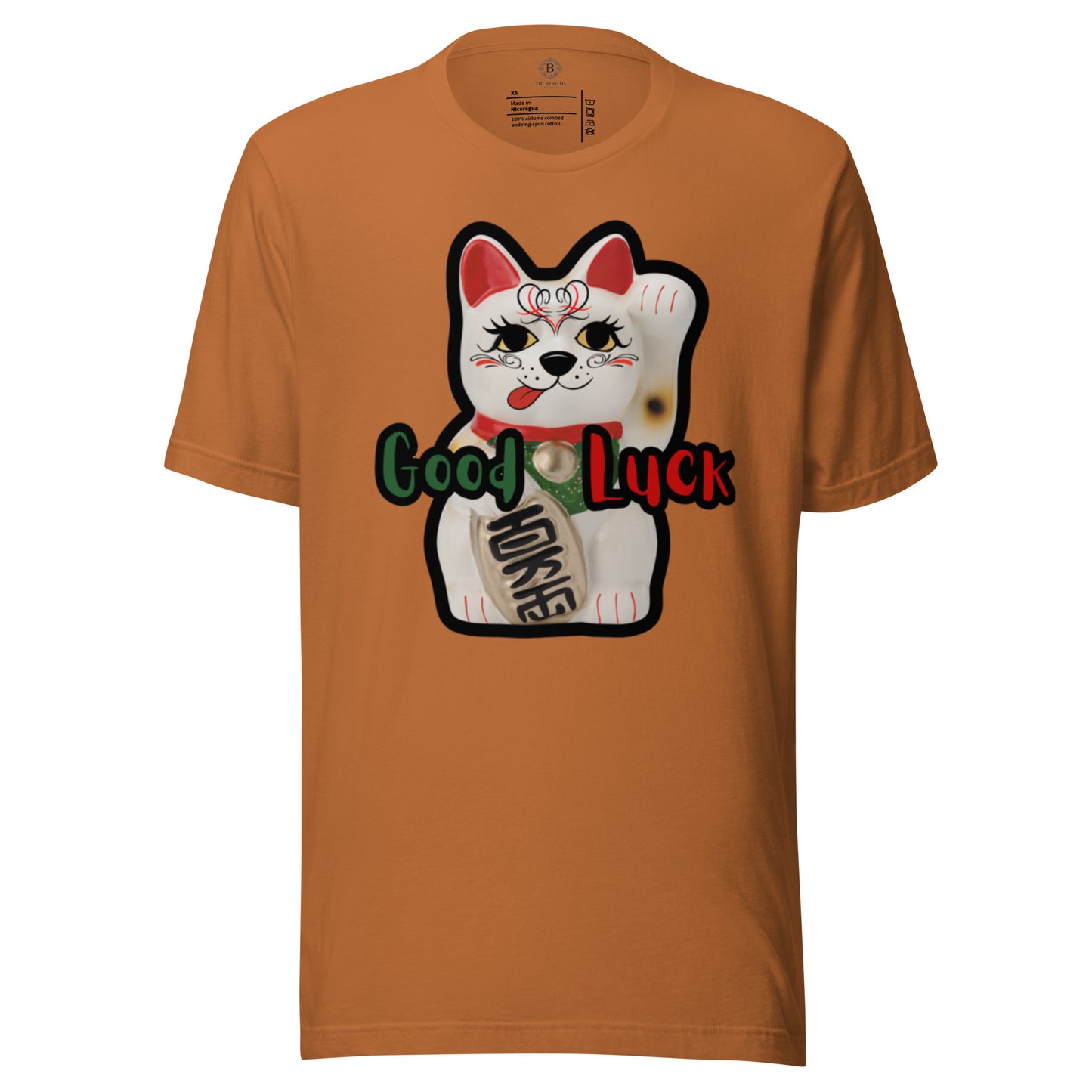 Good Luck Cat PinStriping Unisex t-shirt