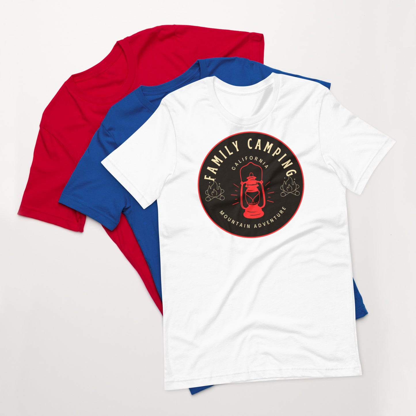 Family Camping CA Unisex t-shirt