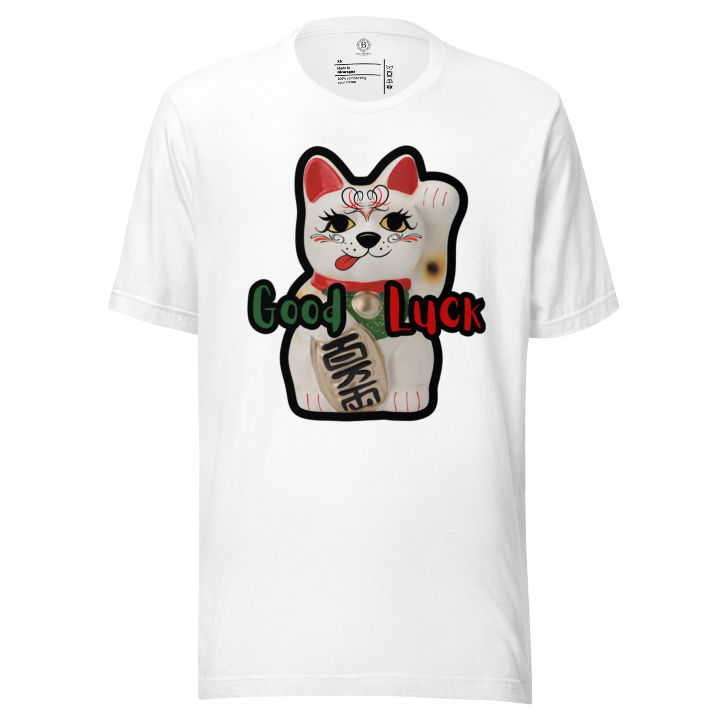 Good Luck Cat PinStriping Unisex t-shirt