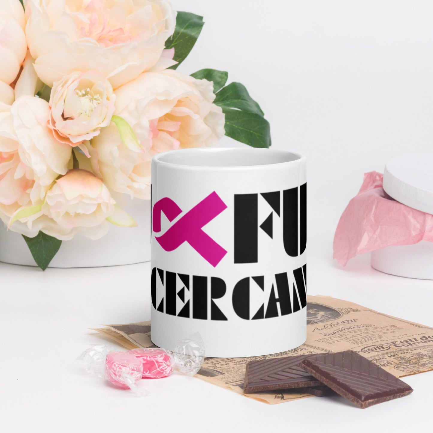 Fuck Cancer, Cancer Survivor Mug, , 20 oz mug