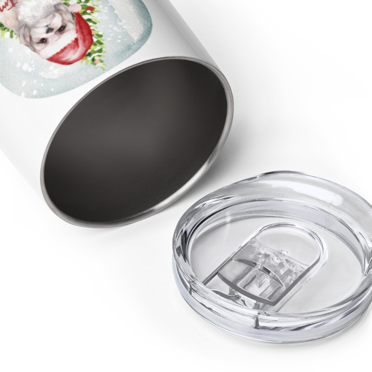 Christmas Shih Tzu Wine tumbler,