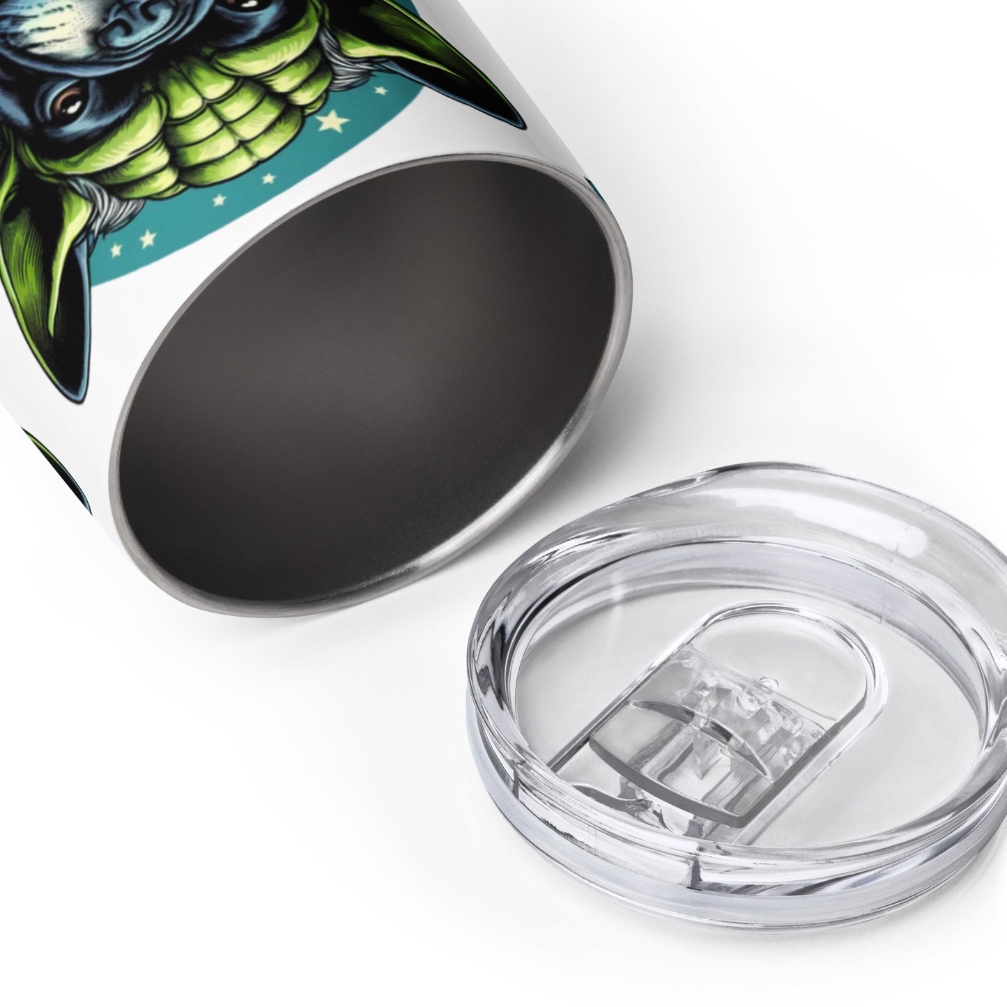 Star Wars Day, May The 4th Be with You, Yoda, Frenchie, French Dog, Grogu, Wine tumbler