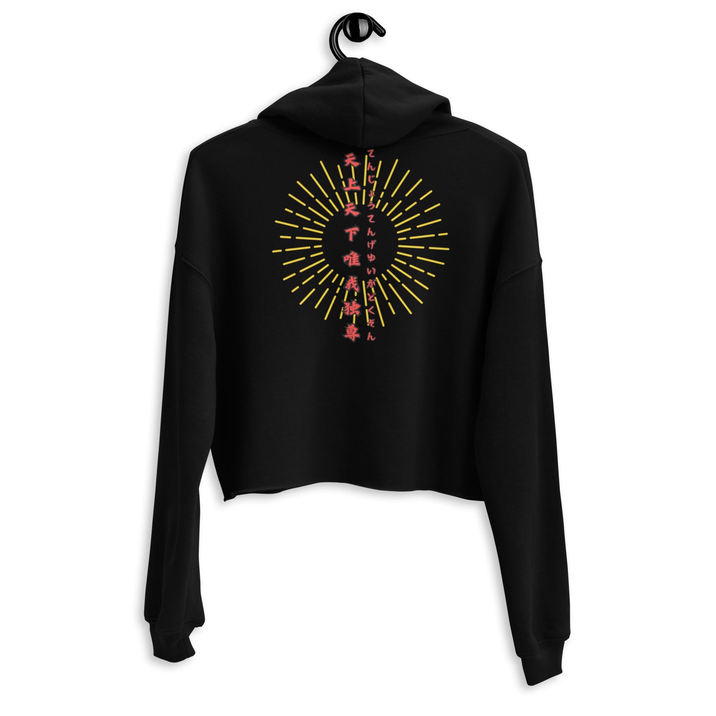 Japanese Buddha, tenjoutenge Crop Hoodie