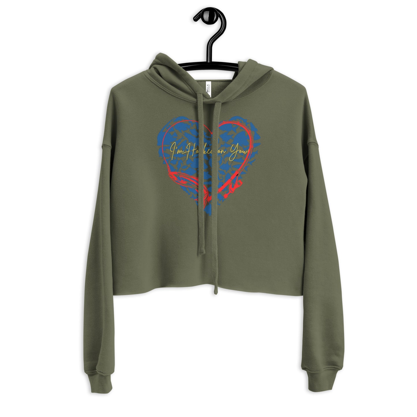 Heart Fish Crop Hoodie