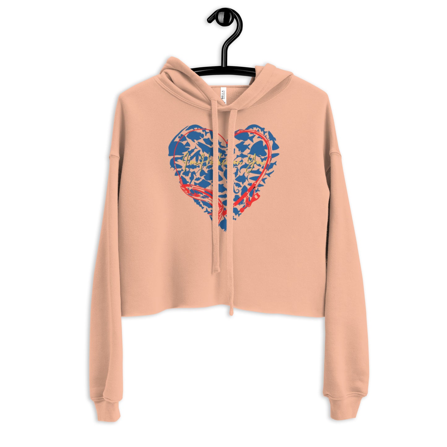 Heart Fish Crop Hoodie