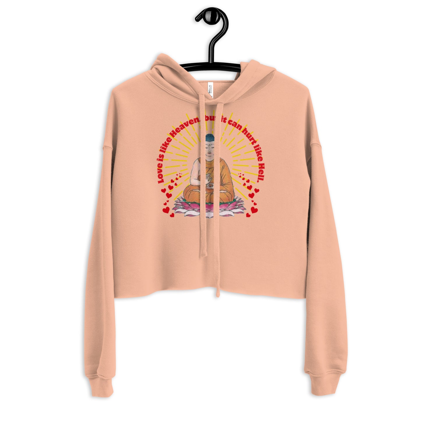 Japanese Buddha, tenjoutenge Crop Hoodie