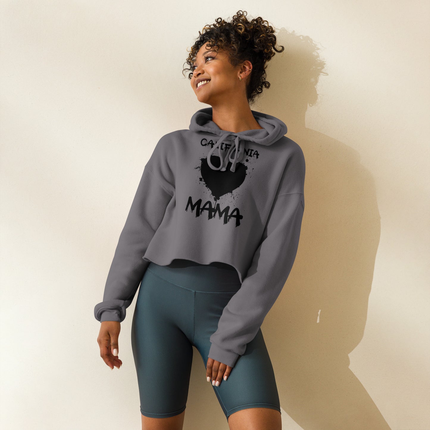 California Mama, Crop Hoodie