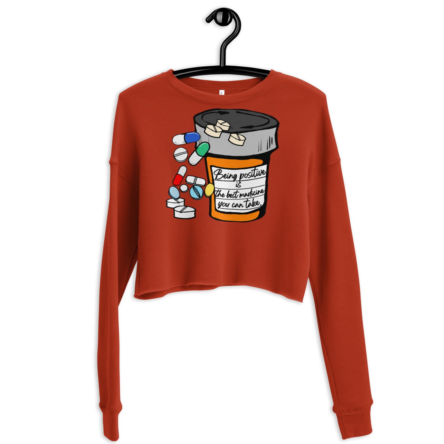 Being positive Crop Sweatshirt