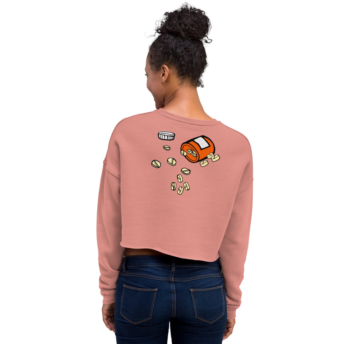 Being positive Crop Sweatshirt