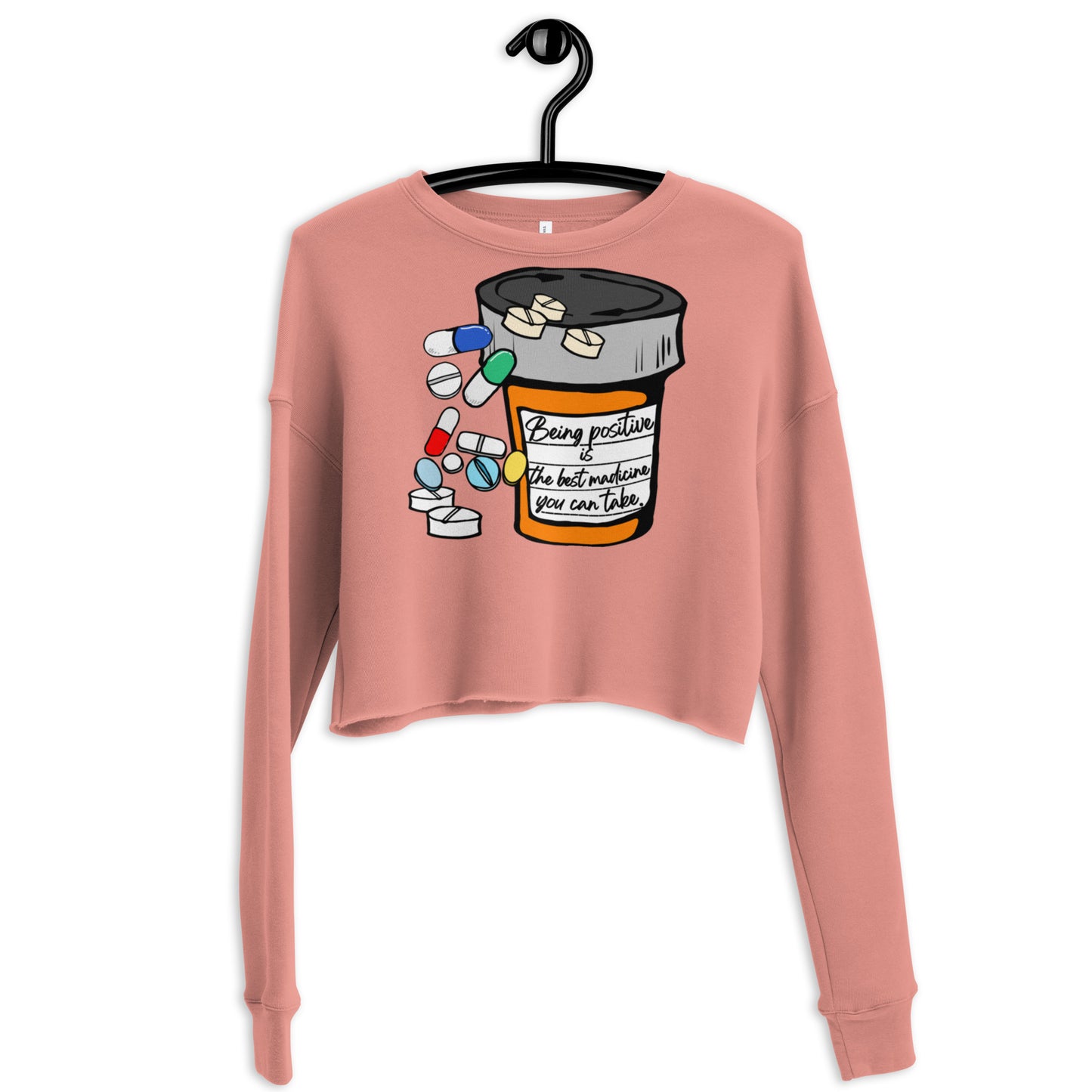 Being positive Crop Sweatshirt