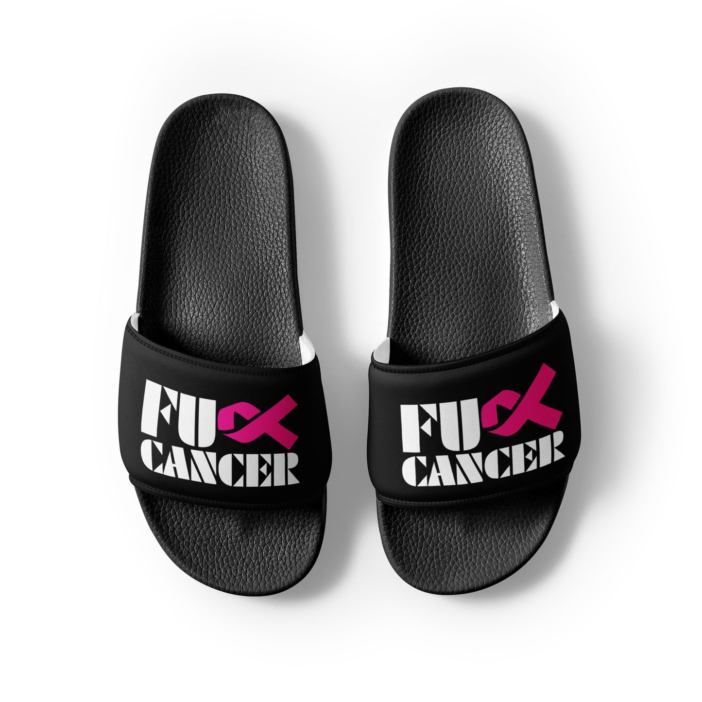 Fuck Cancer, Slippers, Sandals, Black, Women's slides