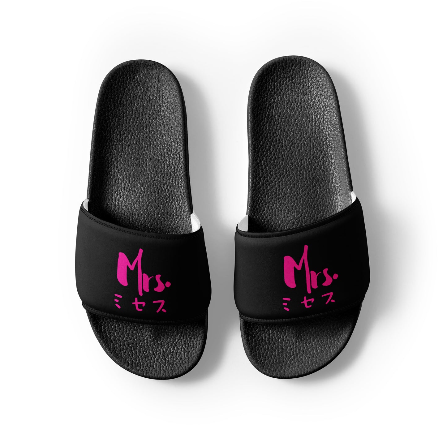 Mr and Mrs Wedding Gift Japanese, Katakana, Women's slides
