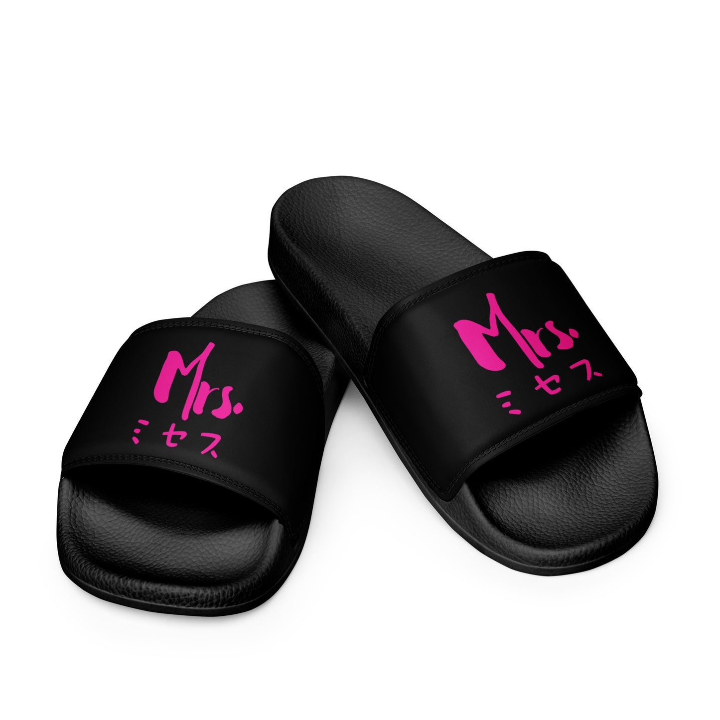 Mr and Mrs Wedding Gift Japanese, Katakana, Women's slides