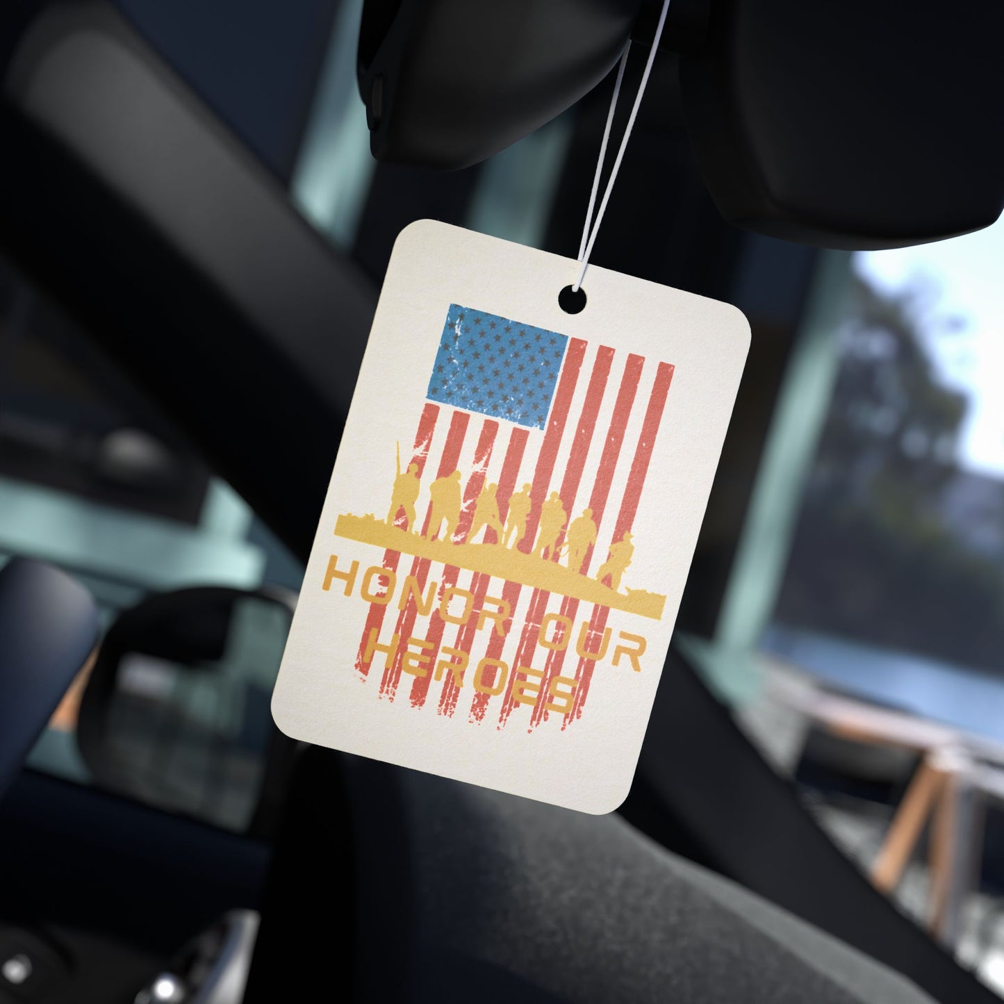 Honor Our Heroes, Veteran Flag, Honor Their Sacrifice, Honor The Gift, Warrior, U.S. Military,  Memorial Day, US Flag, Car Air Freshener