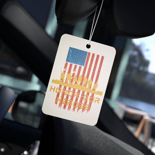 Honor Our Heroes, Veteran Flag, Honor Their Sacrifice, Honor The Gift, Warrior, U.S. Military,  Memorial Day, US Flag, Car Air Freshener