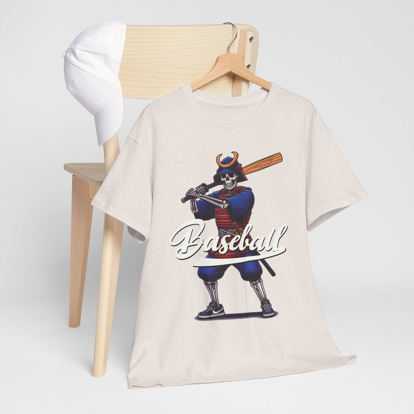 Skeleton Samurai, LA, Dodgers, Angels, Padres, Red Sox, Tigers, Mets, Cubs, Blue Jays, Cardinals, Japanese, Unisex 100%  Cotton Tee
