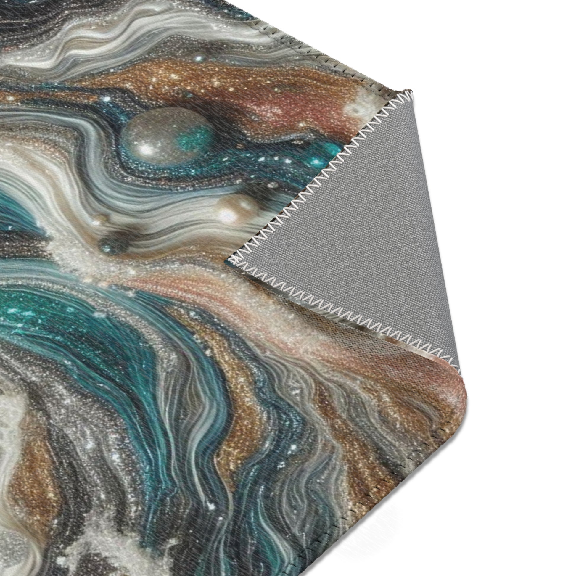 The Edge of the Universe, pearl splashes into the waves of resin art, Heartwarming gift, Gifts for wife Gift for mom Wedding Gift, Area Rugs