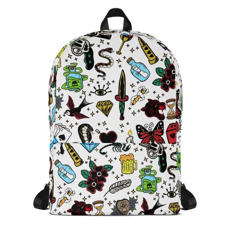 TATTOO Tattoo Flash, Gift For Her, Gift For Tattoo Lover, Tattoo, Daily Use, American Tattoo, Old School Tattoo, Harajuku, Tokyo, Kawaii Backpack