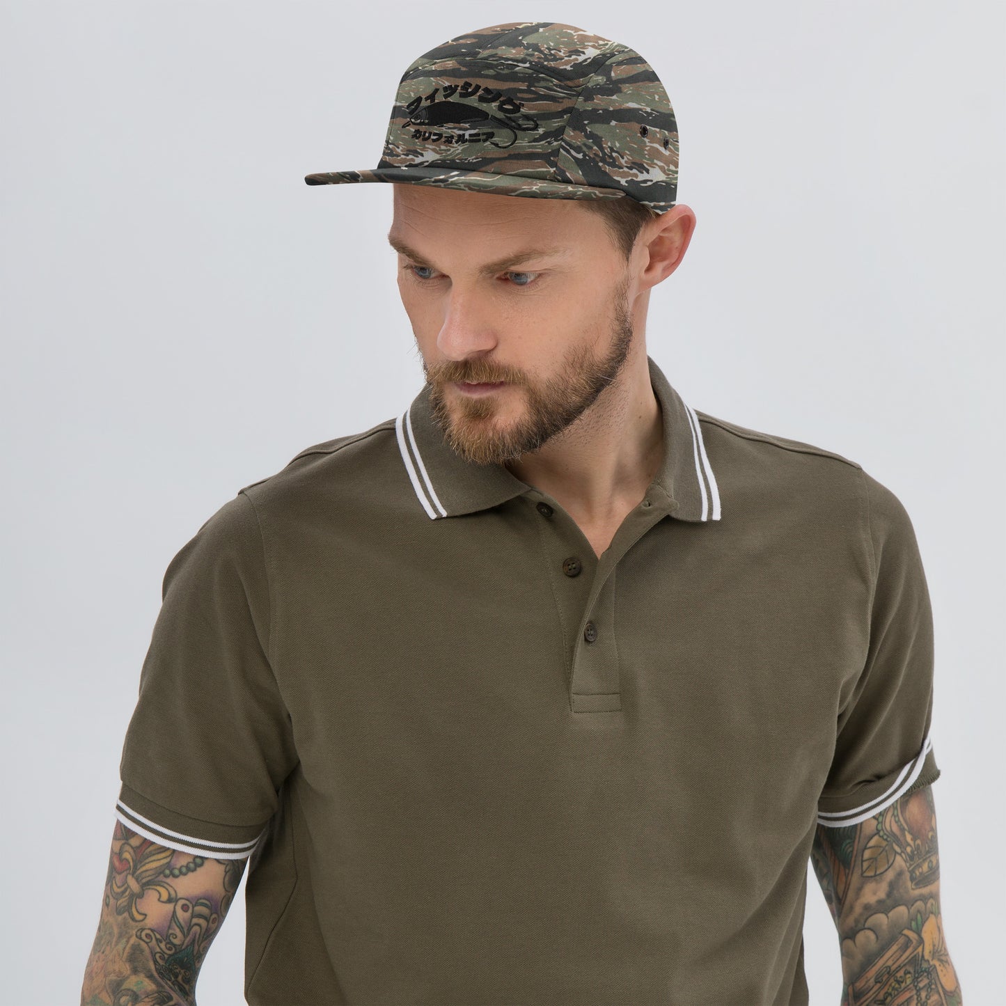 Fishing California, Japanese katakana, Five Panel Cap