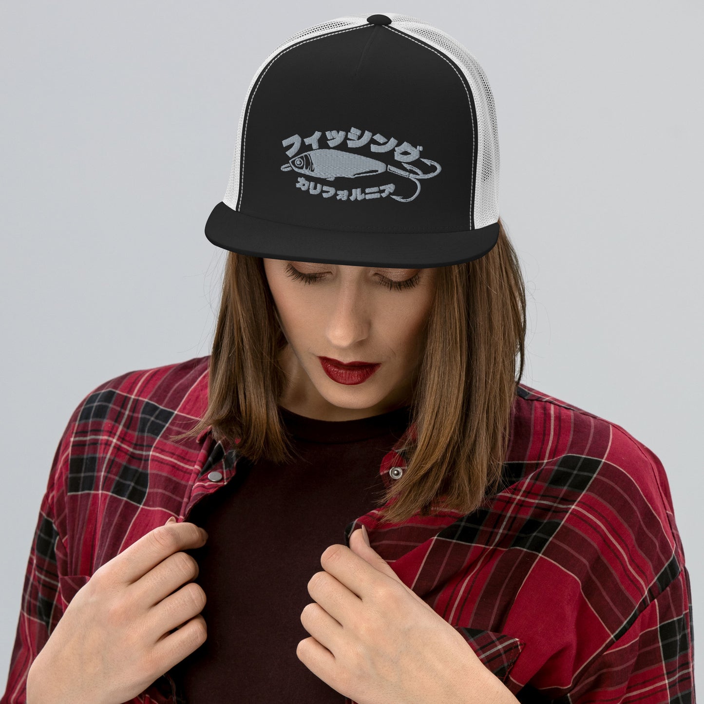 Fishing California,  Japanese katakana、Trucker Cap