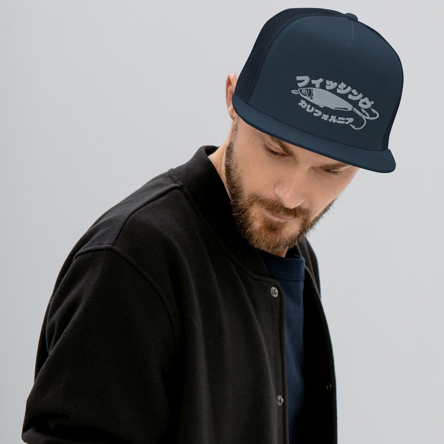 Fishing California,  Japanese katakana、Trucker Cap