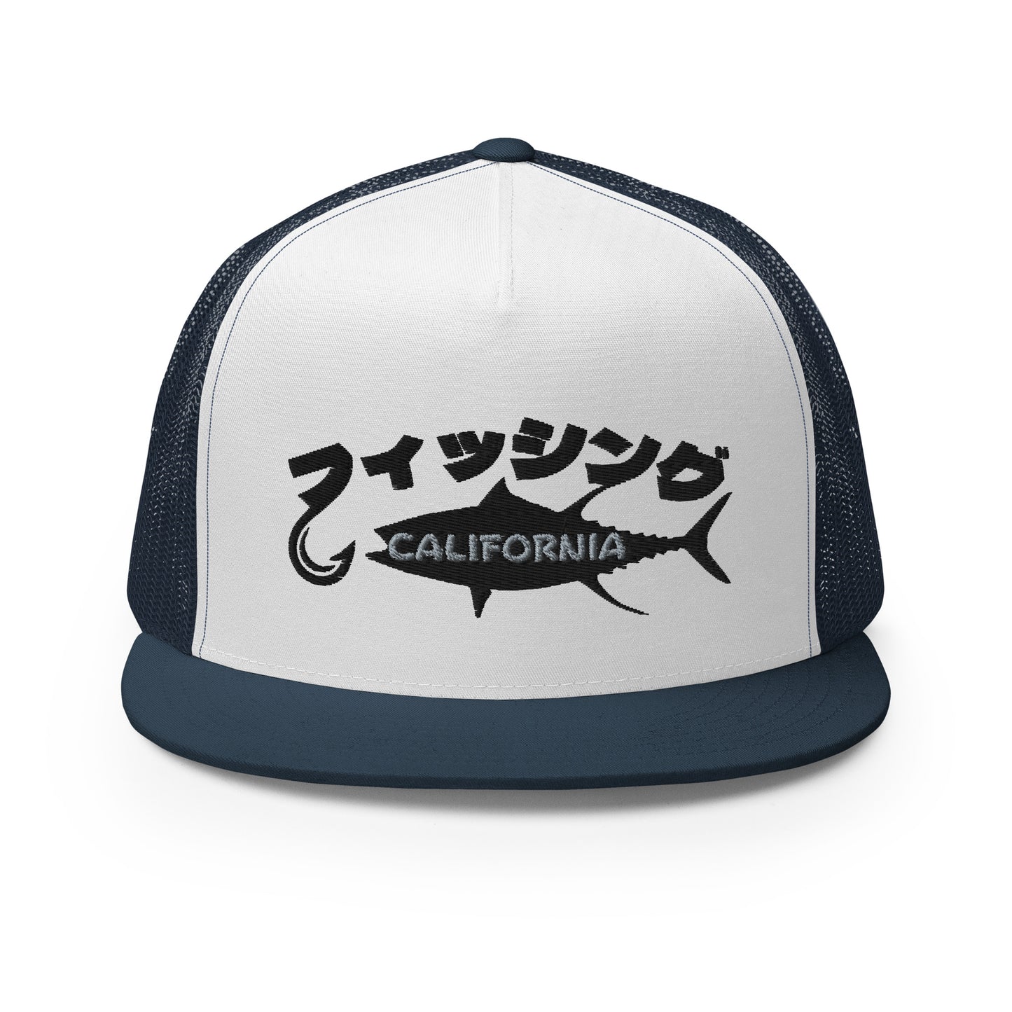 Fishing  California, Japanese katakana, Fishing Lover Gift Trucker Cap