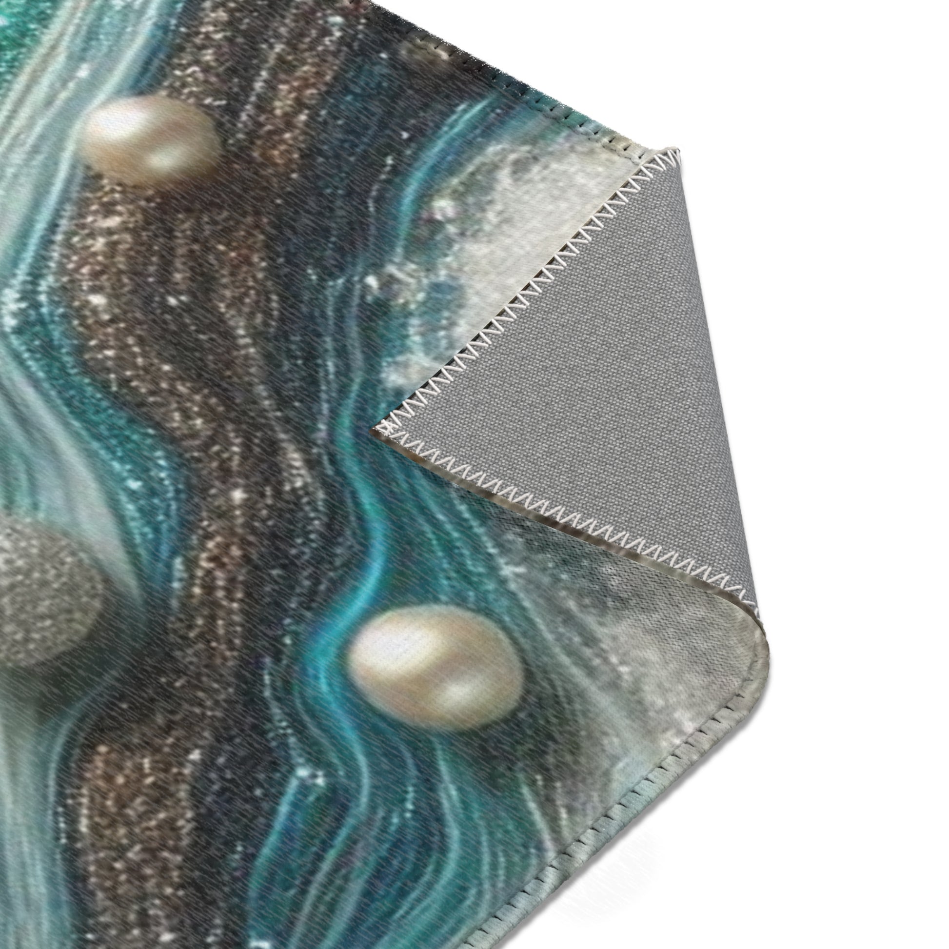 The Edge of the Universe, pearl splashes into the waves of resin art, Heartwarming gift, Gifts for wife Gift for mom Wedding Gift, Area Rugs