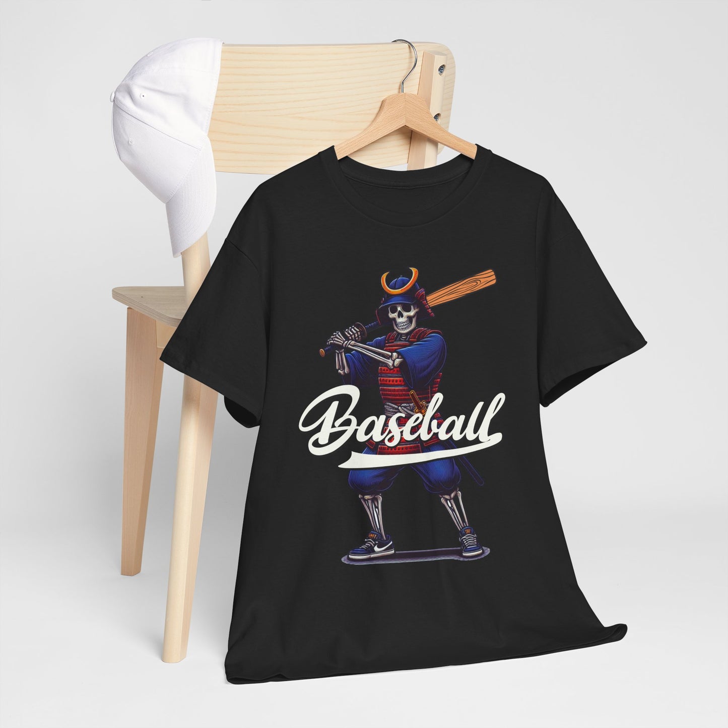 Skeleton Samurai, LA, Dodgers, Angels, Padres, Red Sox, Tigers, Mets, Cubs, Blue Jays, Cardinals, Japanese, Unisex 100%  Cotton Tee