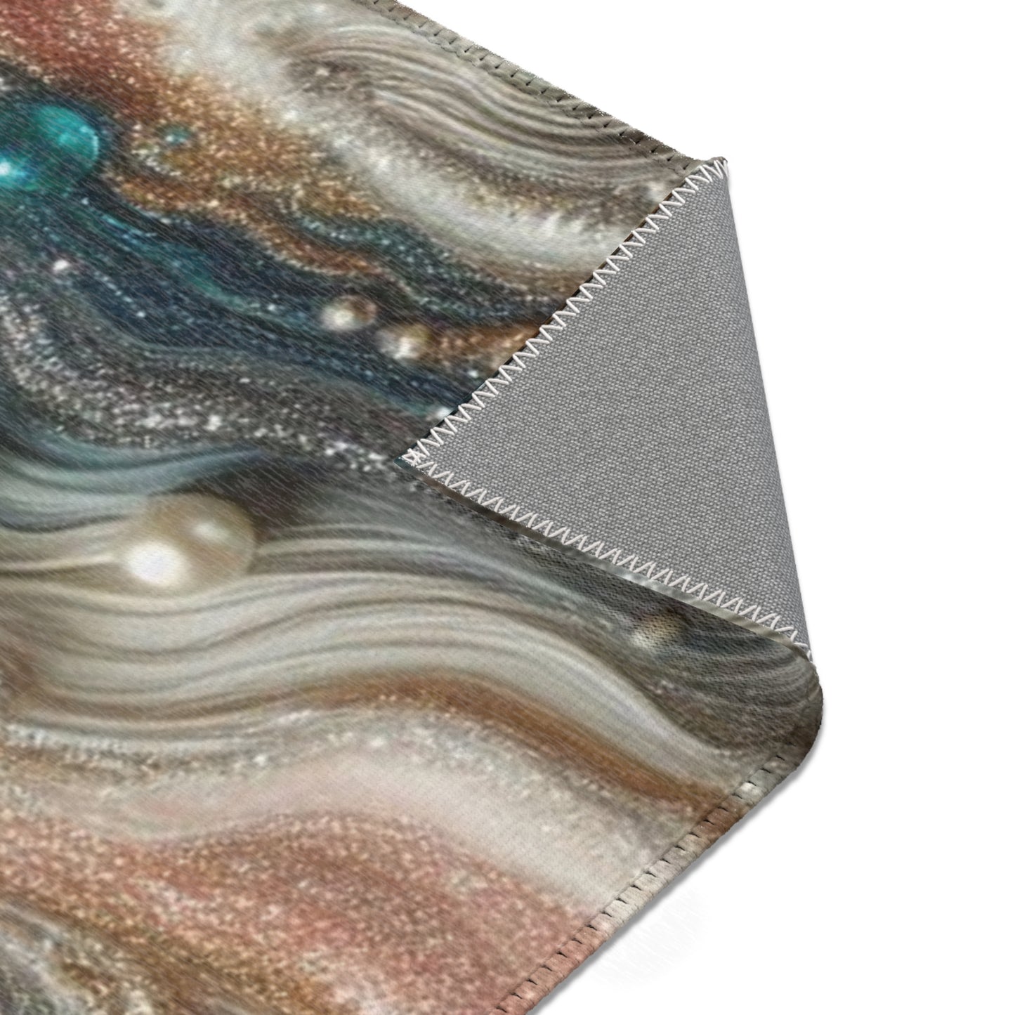 The Edge of the Universe, pearl splashes into the waves of resin art, Heartwarming gift, Gifts for wife Gift for mom Wedding Gift, Area Rugs