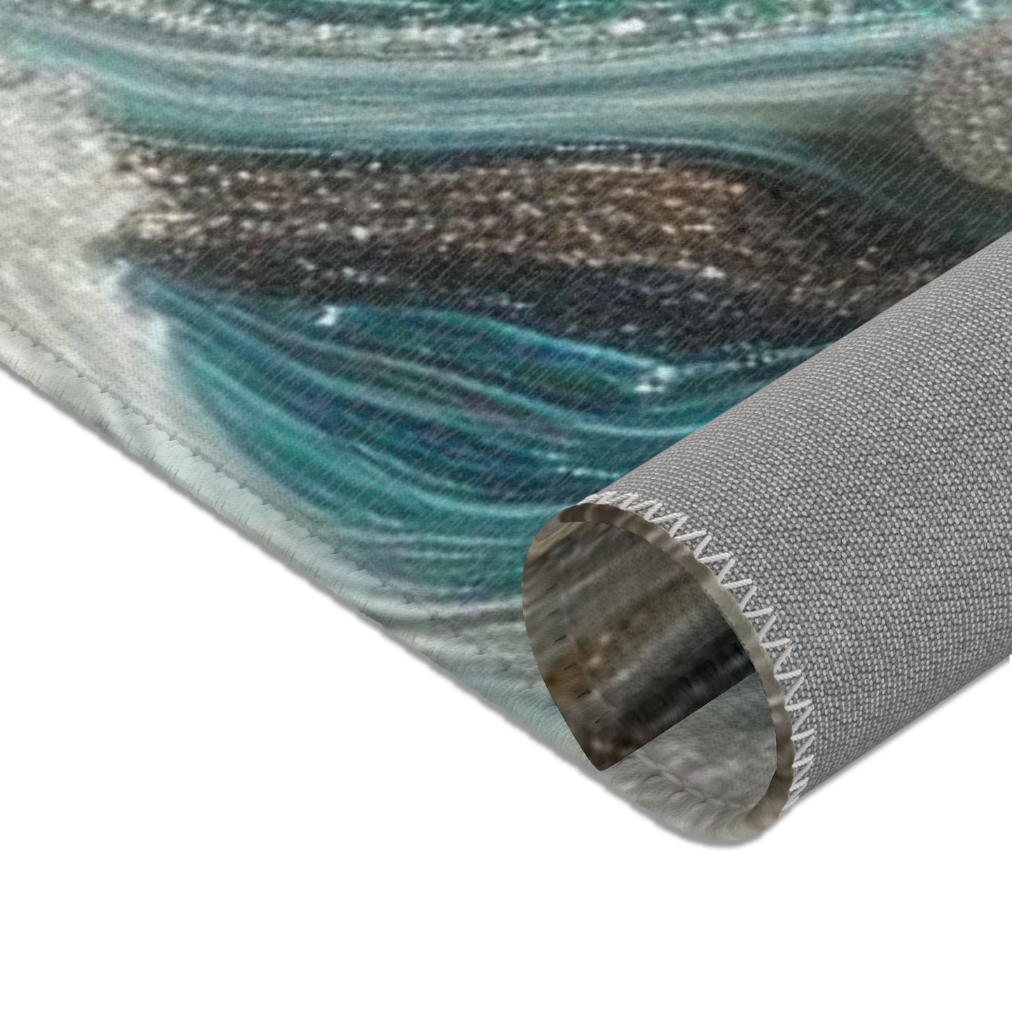 The Edge of the Universe, pearl splashes into the waves of resin art, Heartwarming gift, Gifts for wife Gift for mom Wedding Gift, Area Rugs