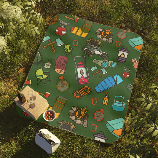 Kawaii, Camping blanket, Gift for Camp Lover, Gift For Her, Gift For Him, Camping lifestyle, Camping Lover, Outdoor Gift, Picnic Blanket
