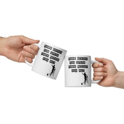 Think before you speak Think before you act. 20oz coffee mug, kawaii mug, gift for her, gift for mom, gift for him, paint, 