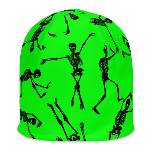 Skeleton green All-Over Print Beanie