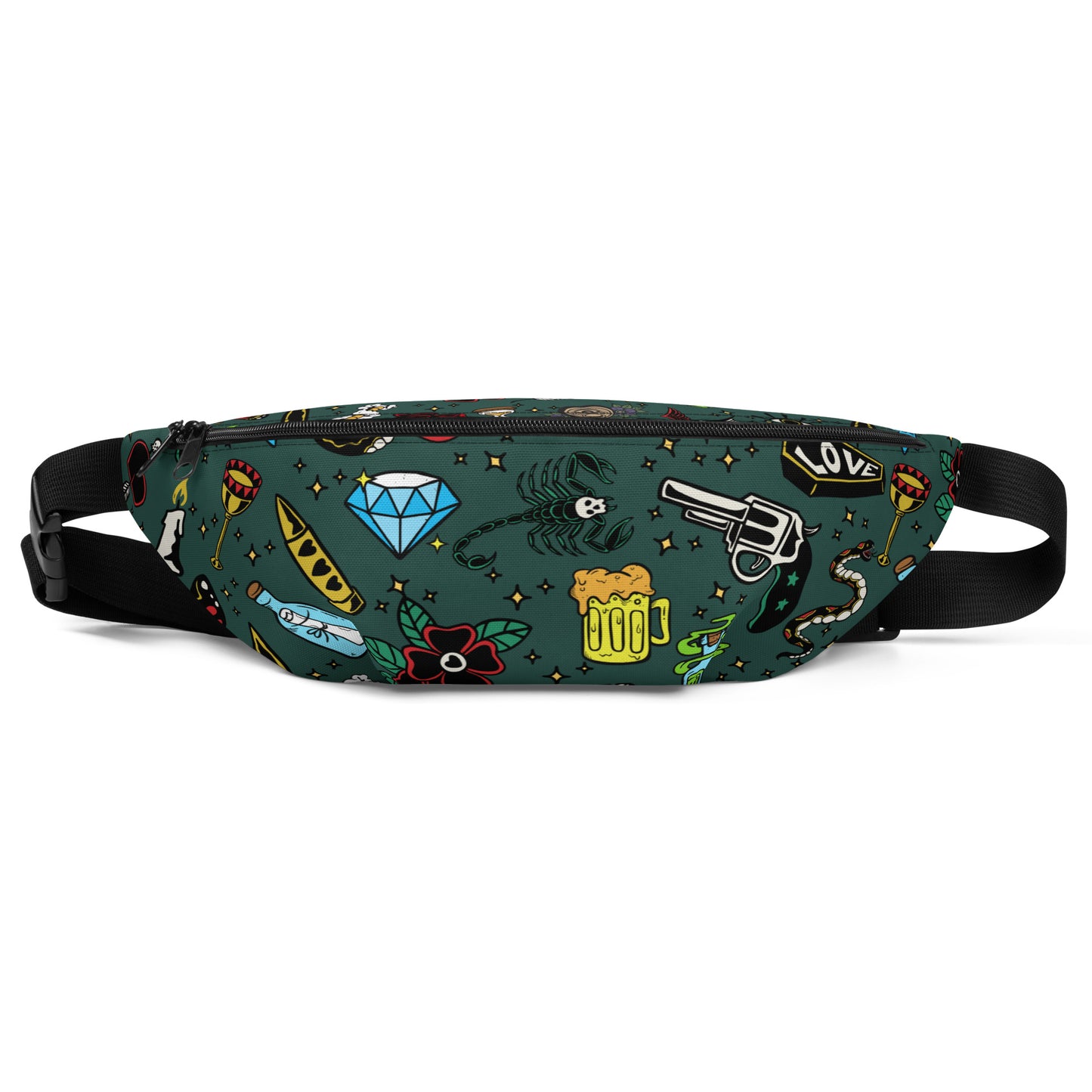 Tattoo Green Fanny Pack