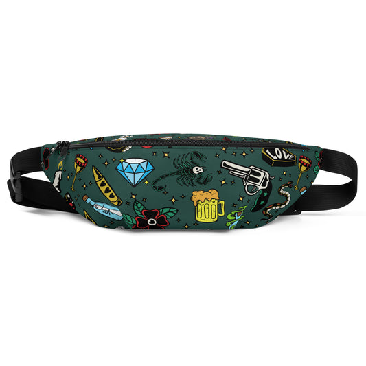 Tattoo Green Fanny Pack