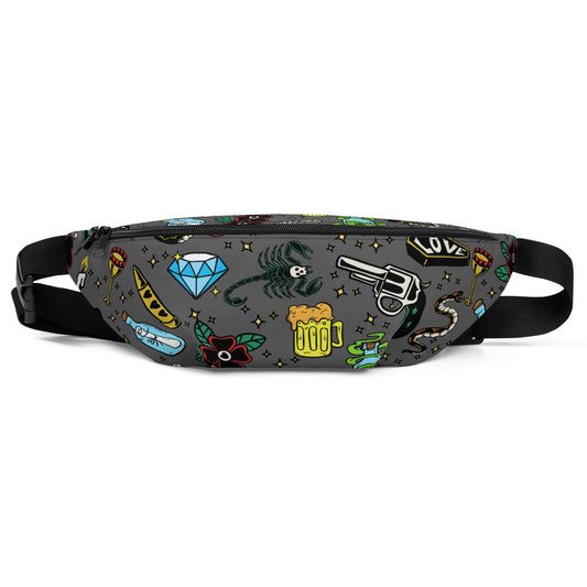 Tattoo Gray Fanny Pack