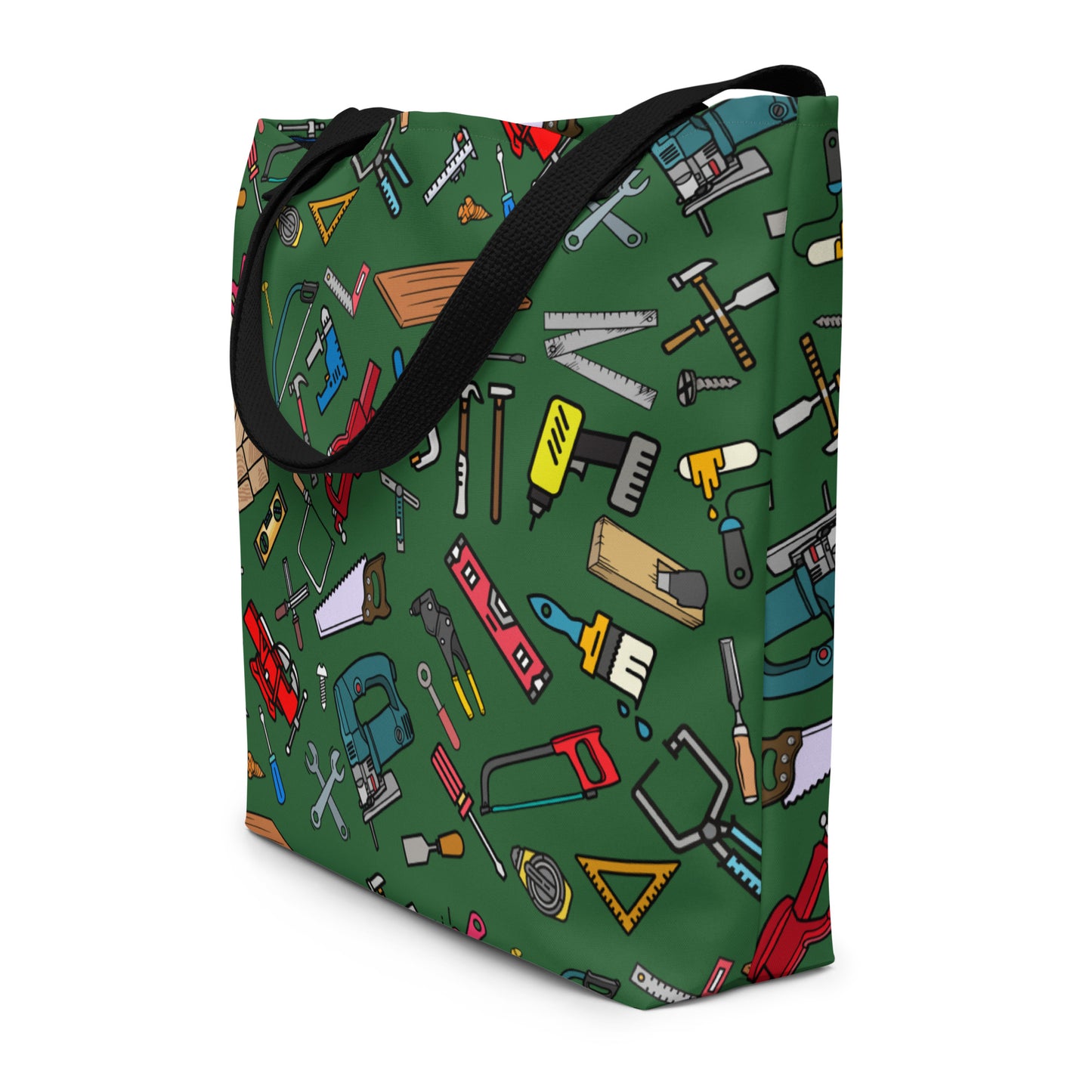 Carpenter,  Carpenter Gear, Carpenter Apparel, Construction Gift, Carpenters Tool, For You, Gift For Dad, Wood Working, kawaii,  Carpenter tools All-Over Print Large Tote Bag