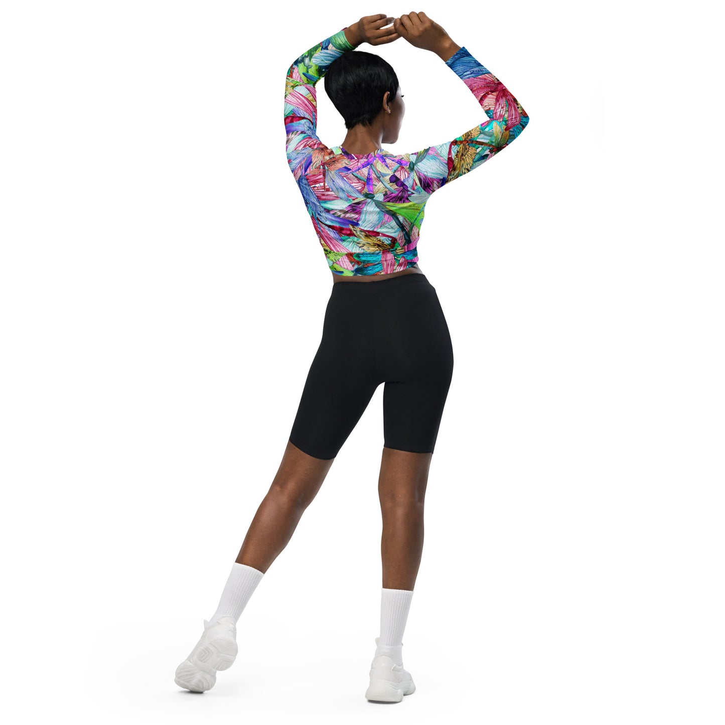 Dragonfly Recycled long-sleeve crop top